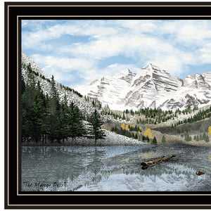 Homeroots Snowy Mountain Landscape Wall Art - Elegant Black Framed Acrylic Decor To Transform Your Space  Paper 572033