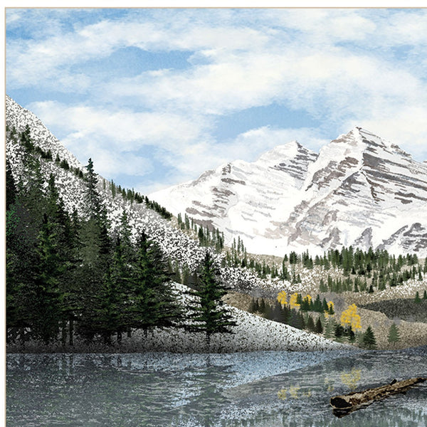 Homeroots Snowy Mountain Landscape Wall Art - White Framed Acrylic Painting To Elevate Your Home Decor!  Paper 572034