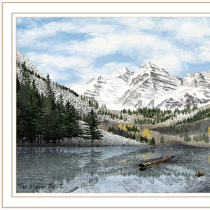 Homeroots Snowy Mountain Landscape Wall Art - White Framed Acrylic Painting To Elevate Your Home Decor!  Paper 572034
