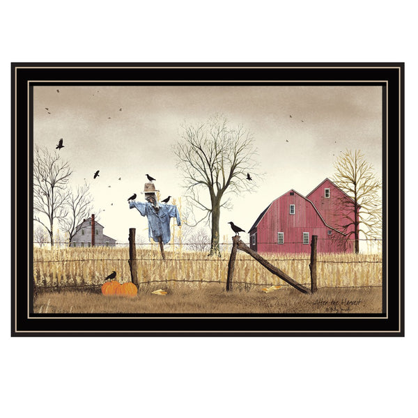 HomeRoots After the Harvest Black Framed Wall Art - Timeless Farm Scene for a Cozy Home Décor Upgrade 572037