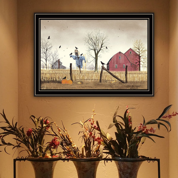 HomeRoots After the Harvest Black Framed Wall Art - Timeless Farm Scene for a Cozy Home Décor Upgrade 572037