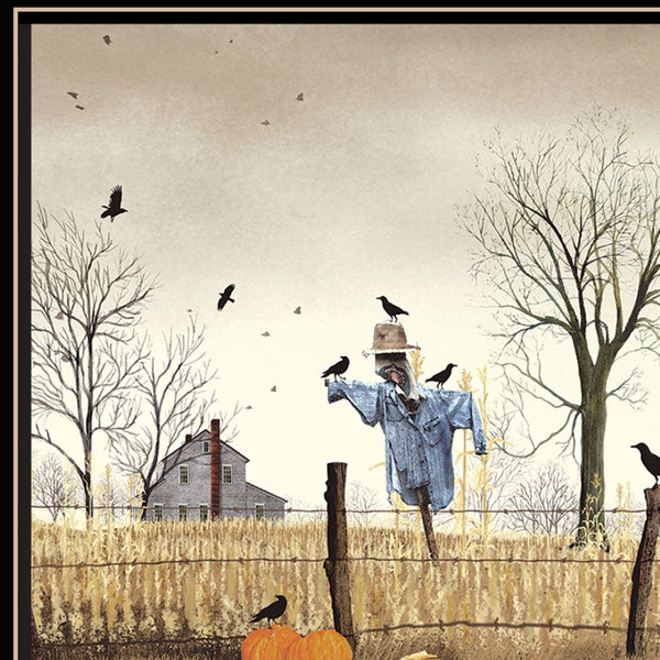 HomeRoots After the Harvest Black Framed Wall Art - Timeless Farm Scene for a Cozy Home Décor Upgrade 572037