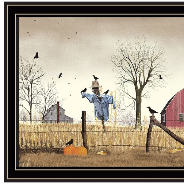 HomeRoots After the Harvest Black Framed Wall Art - Timeless Farm Scene for a Cozy Home Décor Upgrade 572037