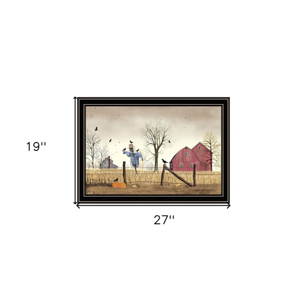 HomeRoots After the Harvest Black Framed Wall Art - Timeless Farm Scene for a Cozy Home Décor Upgrade 572037