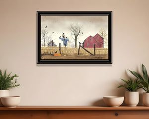 HomeRoots After the Harvest Black Framed Wall Art - Timeless Farm Scene for a Cozy Home Décor Upgrade 572037