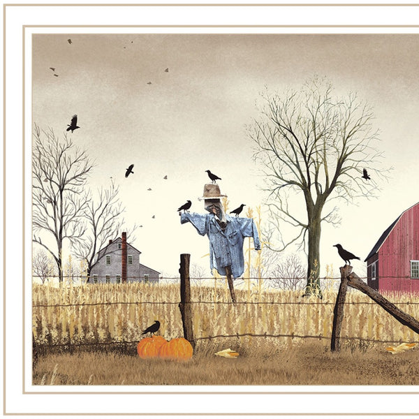 HomeRoots After the Harvest White Framed Wall Art – Farmhouse Charm and Vibrant Colors for Any Space! 572038