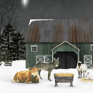 Homeroots Remembering White Framed Wall Art - Christmas Manger Acrylic Painting For Stylish Home Decor  Paper 572040