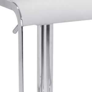 HomeRoots White Swivel Bar Chair - Modern Cafe-Style Comfort with Adjustable Height & Chic Fabric Design 572080