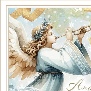 HomeRoots Set of Two Angels "We Have Heard on High" Framed Wall Art – Serene Spiritual Decor for Any Space 572100