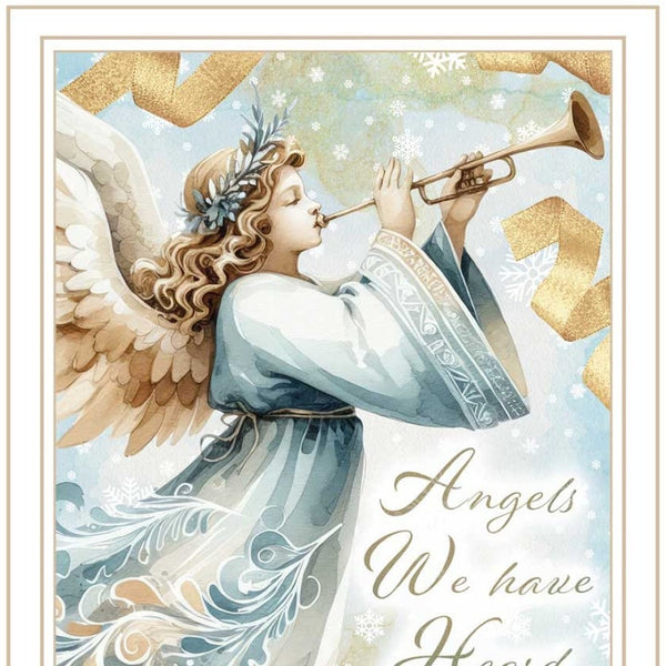 HomeRoots Set of Two Angels "We Have Heard on High" Framed Wall Art – Serene Spiritual Decor for Any Space 572100