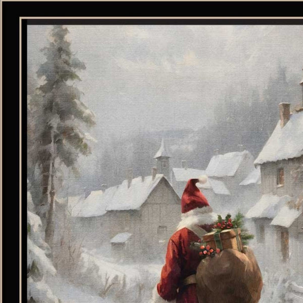 HomeRoots Set of Two Framed Christmas Eve Wall Art – Festive Black Frames for Holiday Home Decor, Ready to Hang 572103