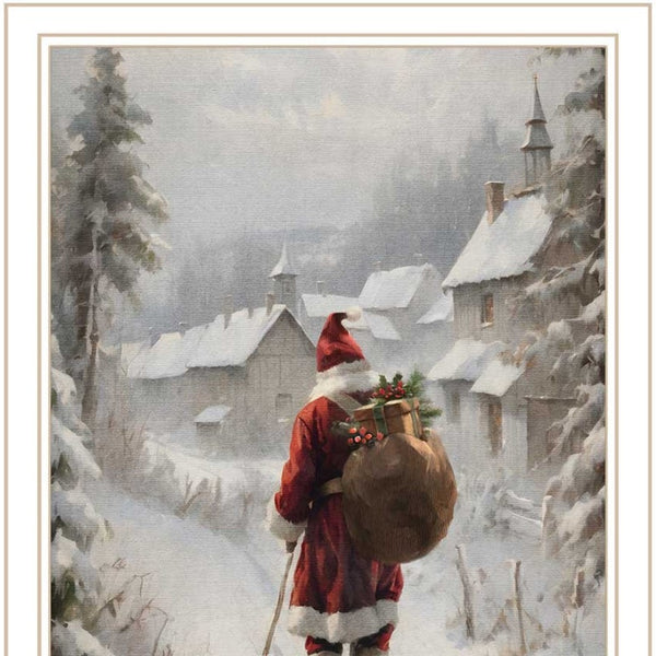 HomeRoots Set of Two On the Eve of Christmas Framed Wall Art - Festive Decor for Modern Holiday Touch! 572104