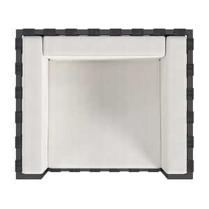 Butler Specialty Norway Outdoor Lounge Chair With Durable Sunbrella Fabric And Sleek Black Iron Frame For Style Black And White Iron,Tris Foam,Sunbrella,Plyboard,Nylon 5721437-butler