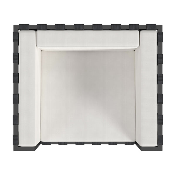 Butler Specialty Norway Outdoor Lounge Chair With Durable Sunbrella Fabric And Sleek Black Iron Frame For Style Black And White Iron,Tris Foam,Sunbrella,Plyboard,Nylon 5721437-butler