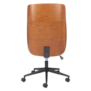 White Ergonomic Rolling Office Chair with Adjustable Height for Executive Workspaces