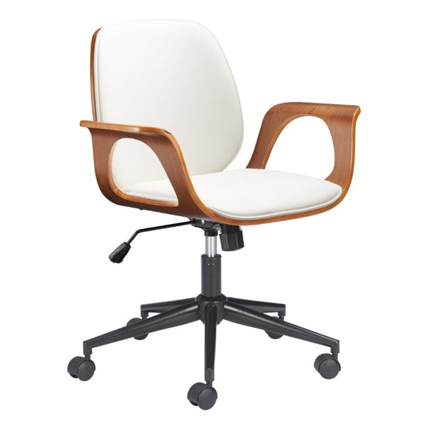 Ergonomic Rolling Desk Chair with Adjustable Seat Height for Modern Home Office Comfort