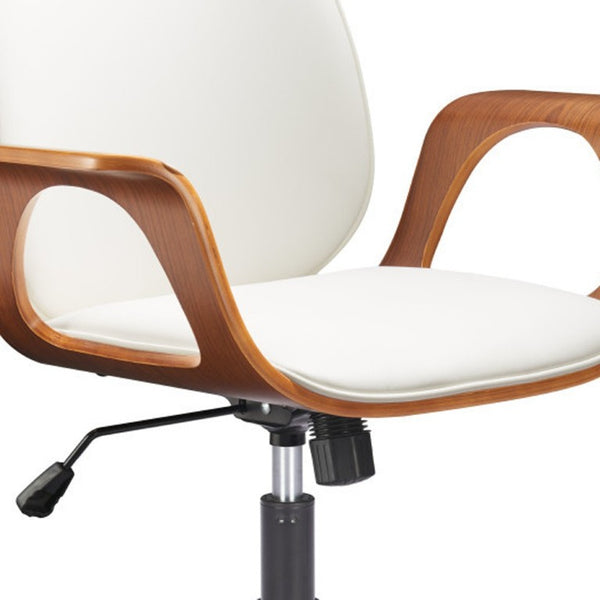 Ergonomic Rolling Desk Chair with Adjustable Seat Height for Modern Home Office Comfort