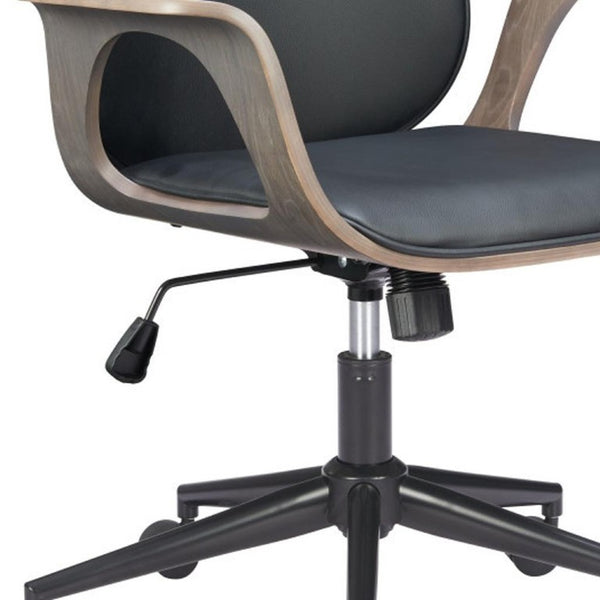 Ergonomic Rolling Desk Chair with Adjustable Seat Height for Modern Home Office Comfort