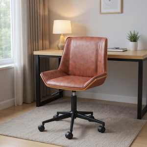 Ergonomic Rolling Desk Chair with Adjustable Seat Height for Modern Home Office Comfort