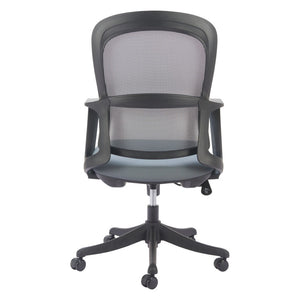 HomeRoots Gray Ergonomic Adjustable Height Swivel Office Chair - Modern Design with Mobility & Comfort Features 572163