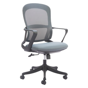HomeRoots Gray Ergonomic Adjustable Height Swivel Office Chair - Modern Design with Mobility & Comfort Features 572163