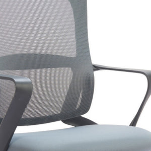 HomeRoots Gray Ergonomic Adjustable Height Swivel Office Chair - Modern Design with Mobility & Comfort Features 572163