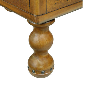 English Elm Solid Wood End Table - Vintage-Style Narrow Nightstand With Drawer For Small Spaces, Easy Assembly! W1202P176736-GIGA