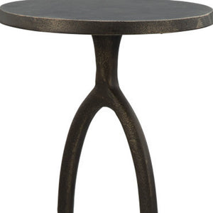 Homeroots 25" Bronze Aluminum End Table   572179