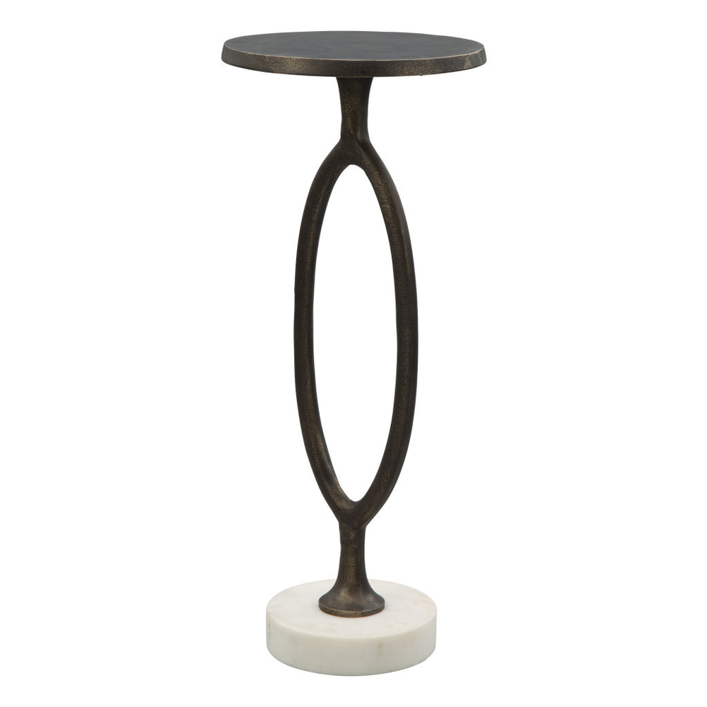Homeroots 25" Bronze Aluminum End Table   572179