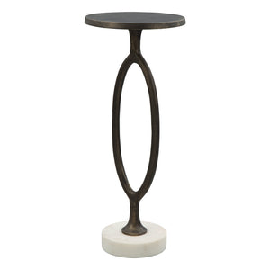Homeroots 25" Bronze Aluminum End Table   572179