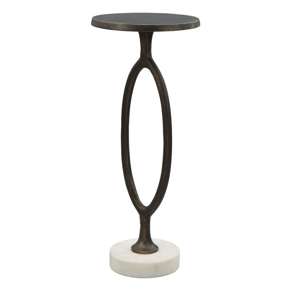 Homeroots 25" Bronze Aluminum End Table   572179