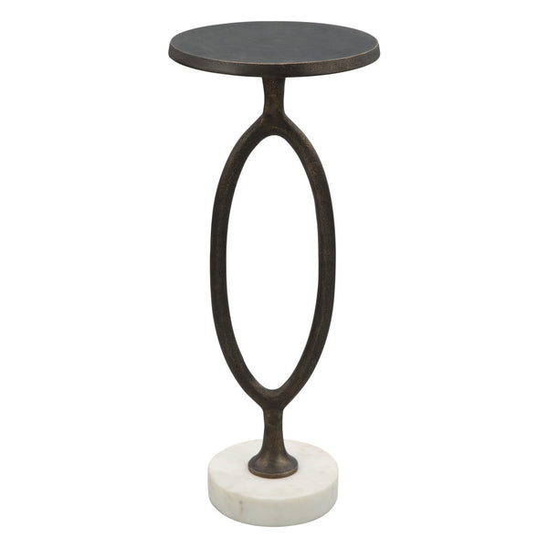 Homeroots 25" Bronze Aluminum End Table   572179