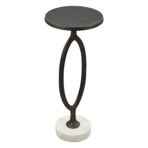 Homeroots 25" Bronze Aluminum End Table   572179