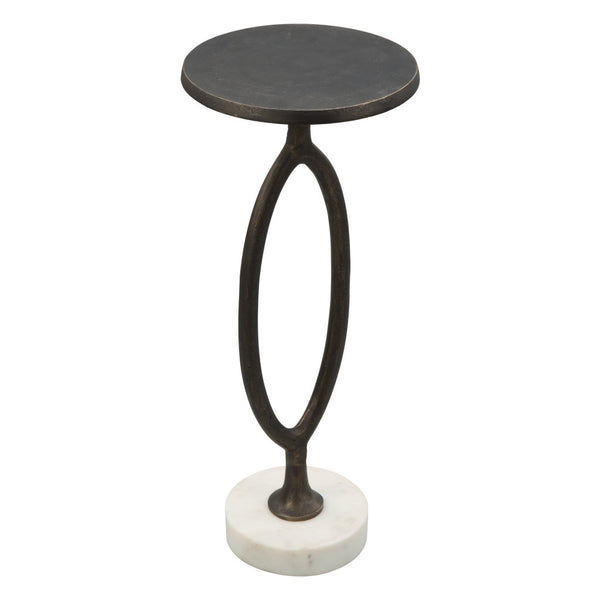 Homeroots 25" Bronze Aluminum End Table   572179