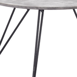 HomeRoots Set of Two Modern Gray and Black Round Nested Coffee Tables – Stylish, Space-Saving Design! 572204