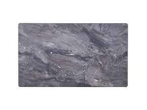 Homeroots 47" Stylish Gray And Walnut Stone Coffee Table - Elegant Solid Wood Design For Modern Living Rooms   572213