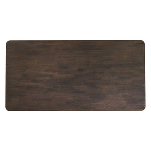 HomeRoots 79" Espresso Solid Wood Dining Table - Stylish, Durable Centerpiece for 6 - Modern Design & Warmth 572226