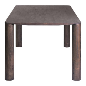 HomeRoots 79" Espresso Solid Wood Dining Table - Stylish, Durable Centerpiece for 6 - Modern Design & Warmth 572226