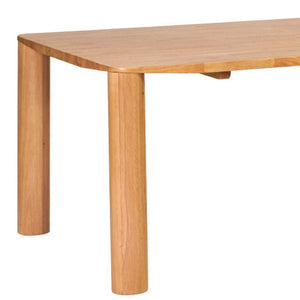 HomeRoots 79" Natural Solid Wood Dining Table - Elegant, Durable Design for 6 People, Perfect for Any Style Home 572227