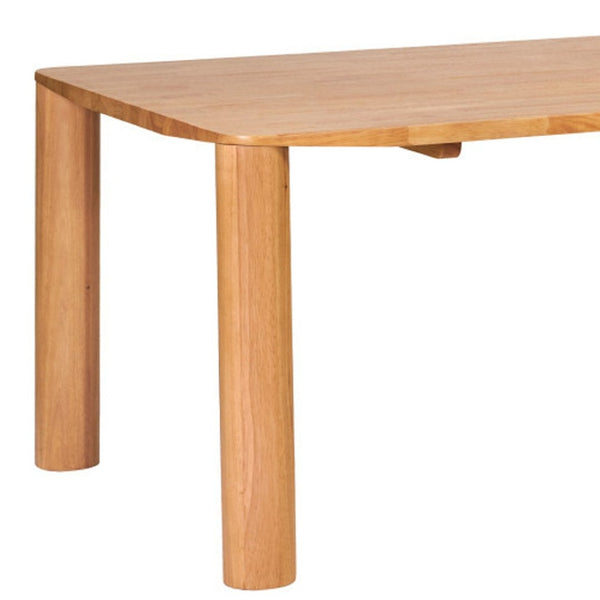 HomeRoots 79" Natural Solid Wood Dining Table - Elegant, Durable Design for 6 People, Perfect for Any Style Home 572227