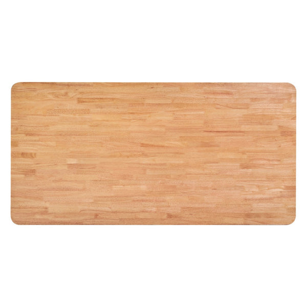 HomeRoots 79" Natural Solid Wood Dining Table - Elegant, Durable Design for 6 People, Perfect for Any Style Home 572227