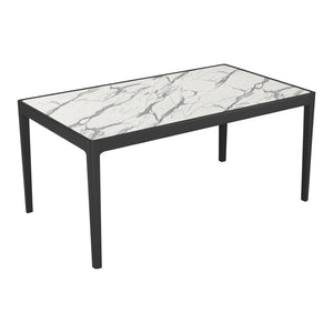 HomeRoots 65" Modern Two-Tone Faux Marble and Solid Wood Dining Table for Stylish Meals and Versatile Use 572229