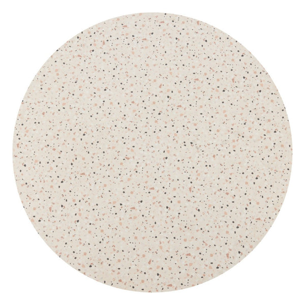 HomeRoots 48" Beige Round Dining Table with Steel Pedestal Base - Modern Elegance for Any Space, Seats 4! 572230