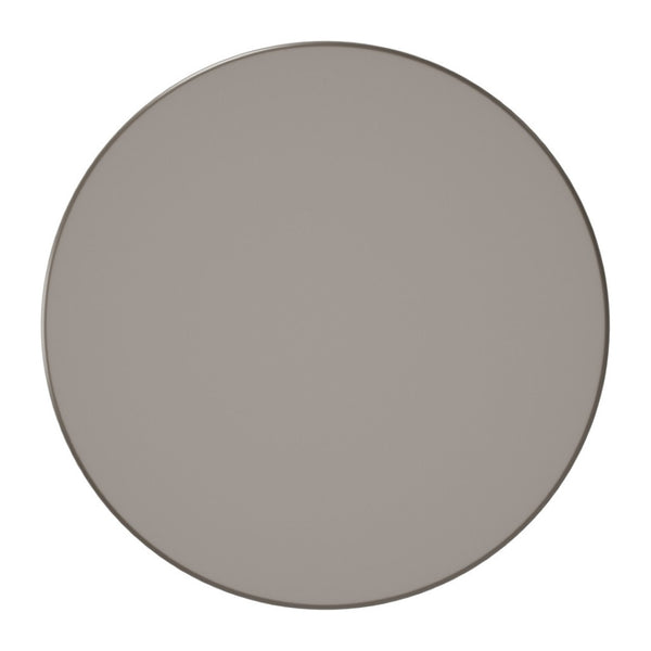 HomeRoots 32" Taupe Round Dining Table with Steel Pedestal Base - Modern Compact Design for Dining & Workspaces 572232