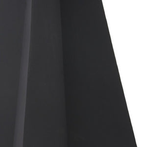 HomeRoots 48" Modern Round Dining Table with White Sintered Stone Top and Stylish Black Steel Pedestal Base 572234