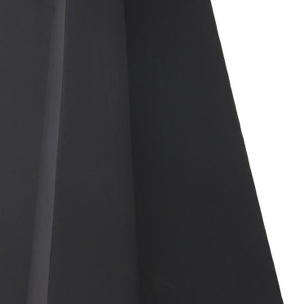 HomeRoots 48" Modern Round Dining Table with White Sintered Stone Top and Stylish Black Steel Pedestal Base 572234
