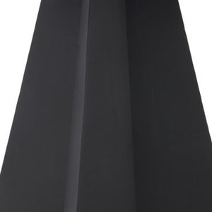 HomeRoots 48" Modern Round Dining Table with White Sintered Stone Top and Stylish Black Steel Pedestal Base 572234