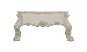 HomeRoots 57" Bone Wood Coffee Table – Elegant Carved Design with Hidden Drawers for Stylish Storage Solutions 572271