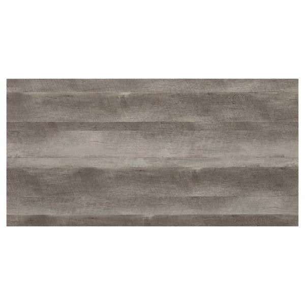 HomeRoots 47" Vintage-Industrial Oak and Black Metal Coffee Table with Distressed Finish for Living Spaces 572272