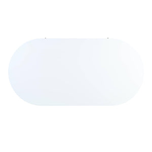 HomeRoots 47" White and Gold Oval Coffee Table with Drawer - Stylish Storage Solution for Modern Living Spaces 572279